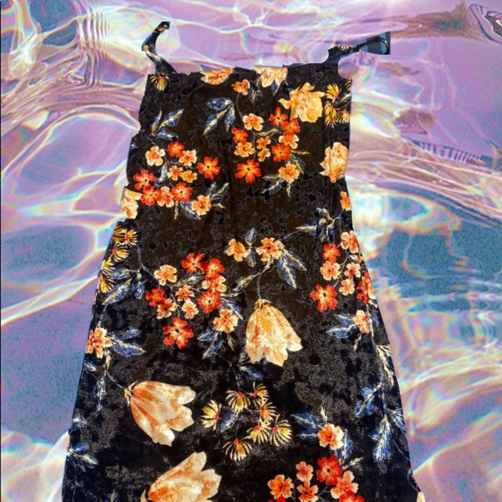 F21 Velvet Black Dress